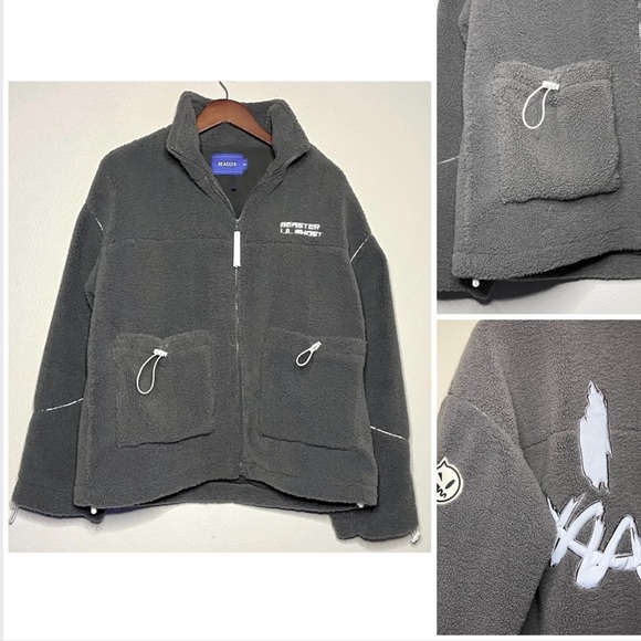 Oversized Embroidered Sherpa Coat - Picture 2 of 16